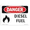 Signmission Safety Sign, OSHA Danger, 3.5" Height, 5" Width, Diesel Fuel, Landscape OS-DS-D-35-L-2006 - alternate 1